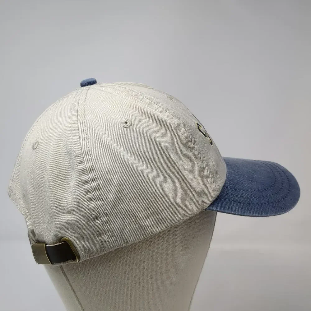 Headshot Baseball Cap Beige Blue One Size Sanibel Island Strapback Hat Cotton